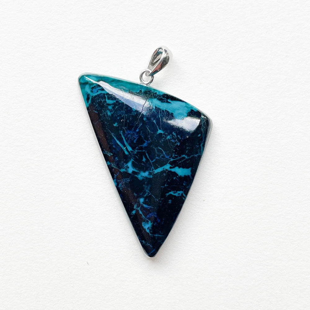 chrysocolla luxe edelsteen hanger 925 sterling zilver