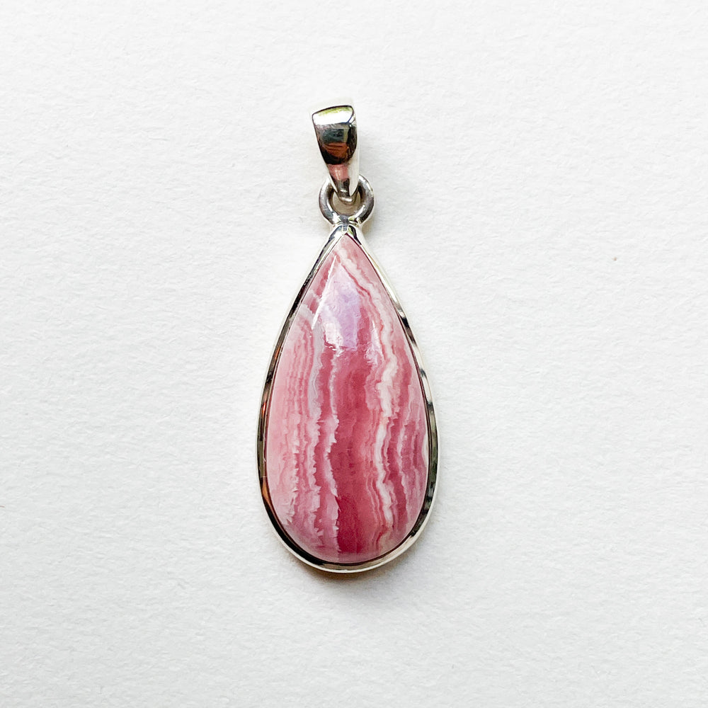 rhodochrosiet roze luxe edelsteen hanger 925 sterling zilver