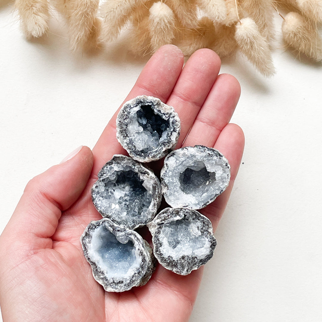 chalcedoon geode ruwe brok steen edelsteen 