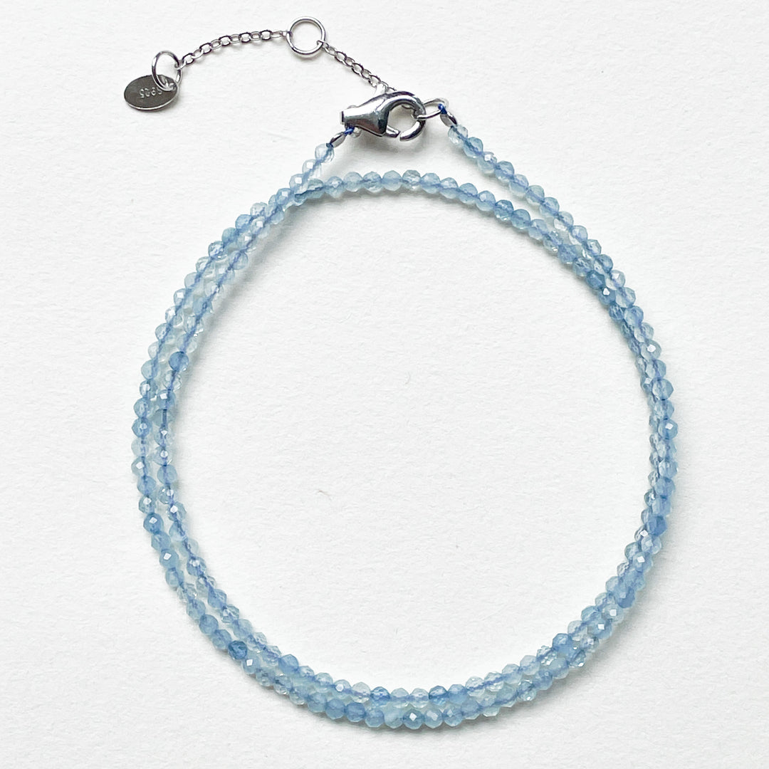 aquamarijn edelsteenketting kralenketting edelsteen ketting facet gefacetteerd juwelen sieraden edelstenen 925 sterling zilver