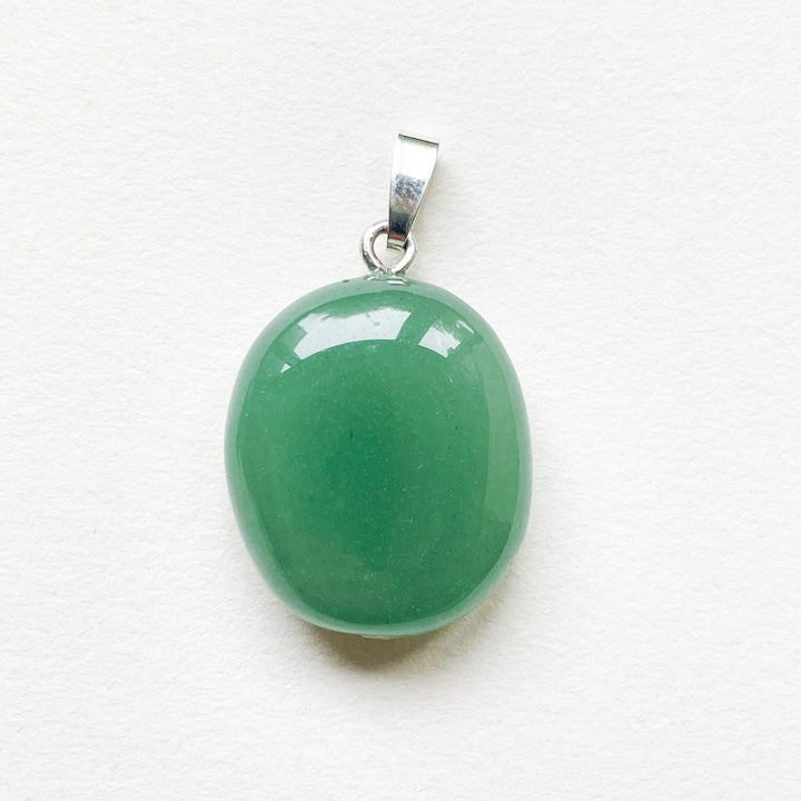 aventurijn groene edelsteen hanger 925 sterling zilver edelstenen