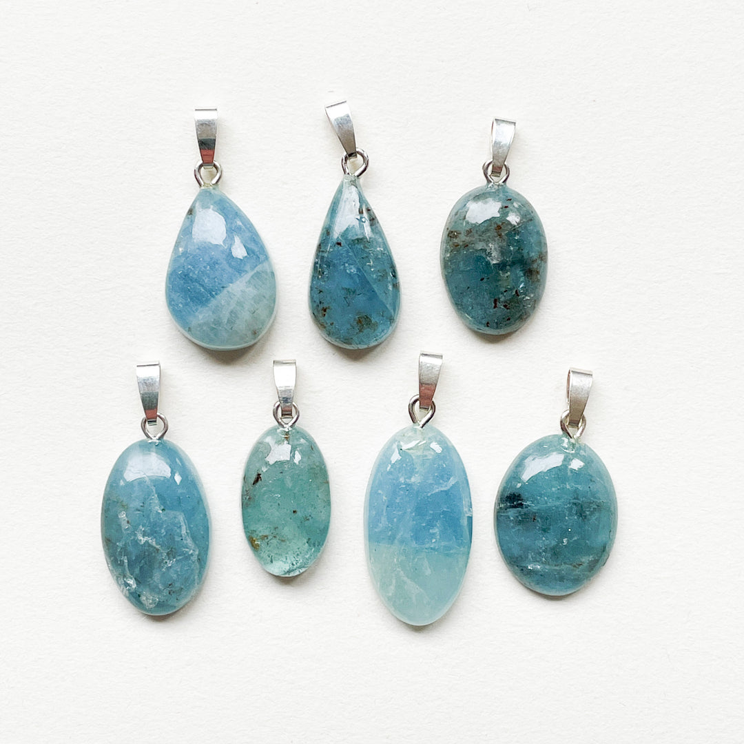 aquamarijn blauwe premium edelsteen hanger 925 sterling zilver