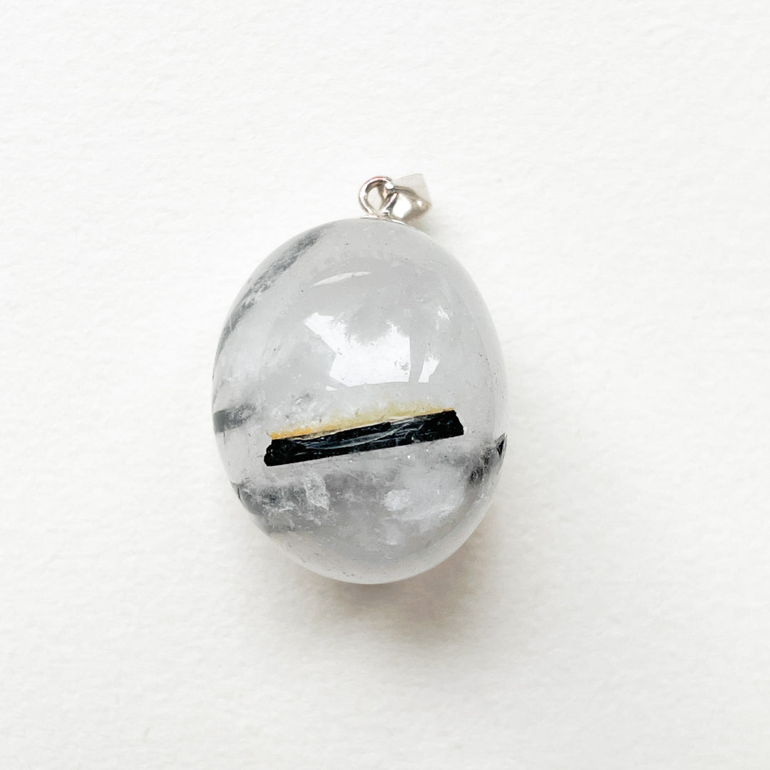 toermalijn kwarts edelsteen hanger 925 sterling zilver sieraden