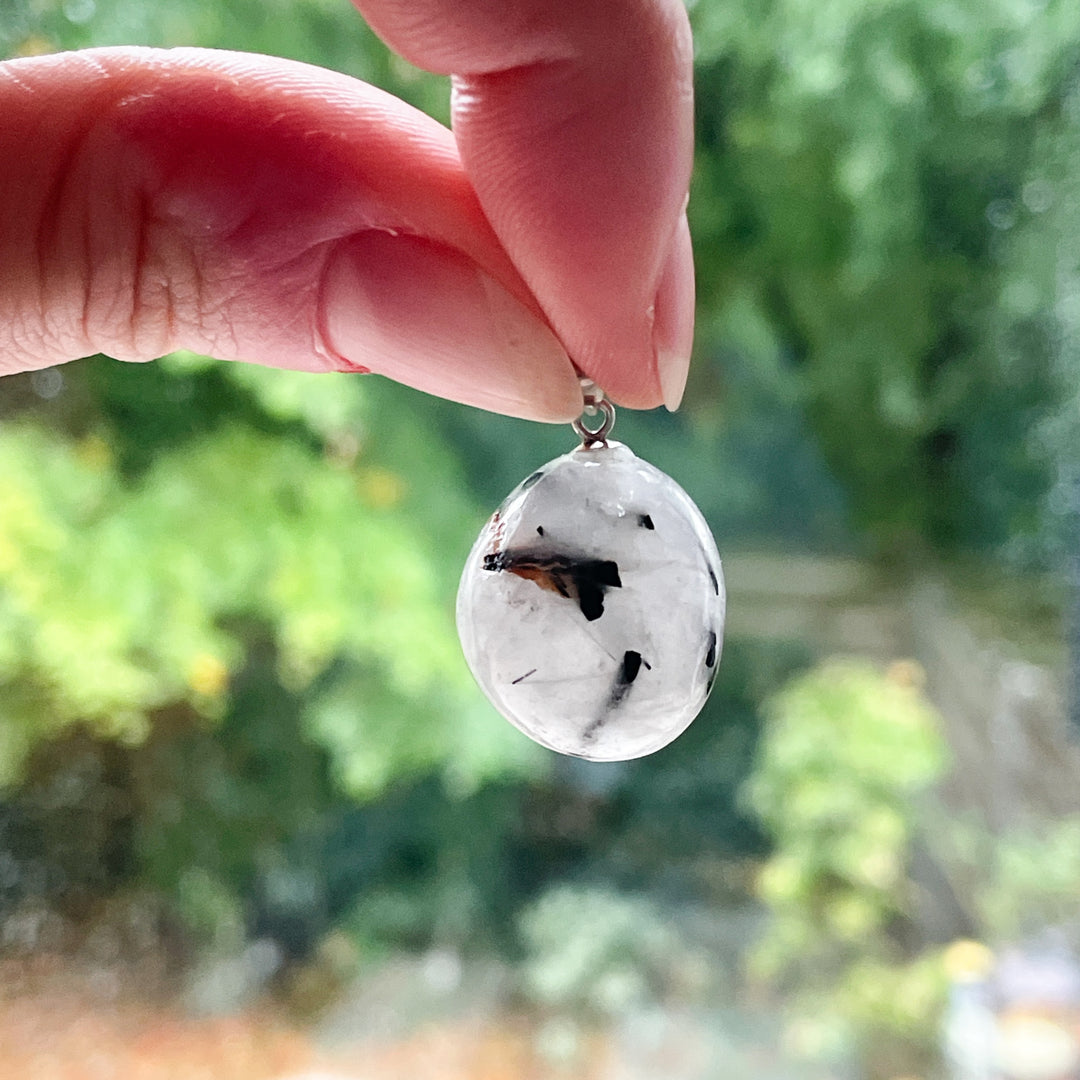 toermalijn kwarts edelsteen hanger 925 sterling zilver sieraden