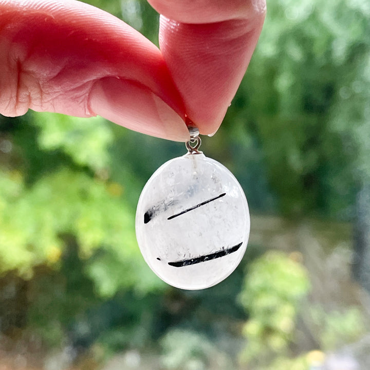 toermalijn kwarts edelsteen hanger 925 sterling zilver sieraden