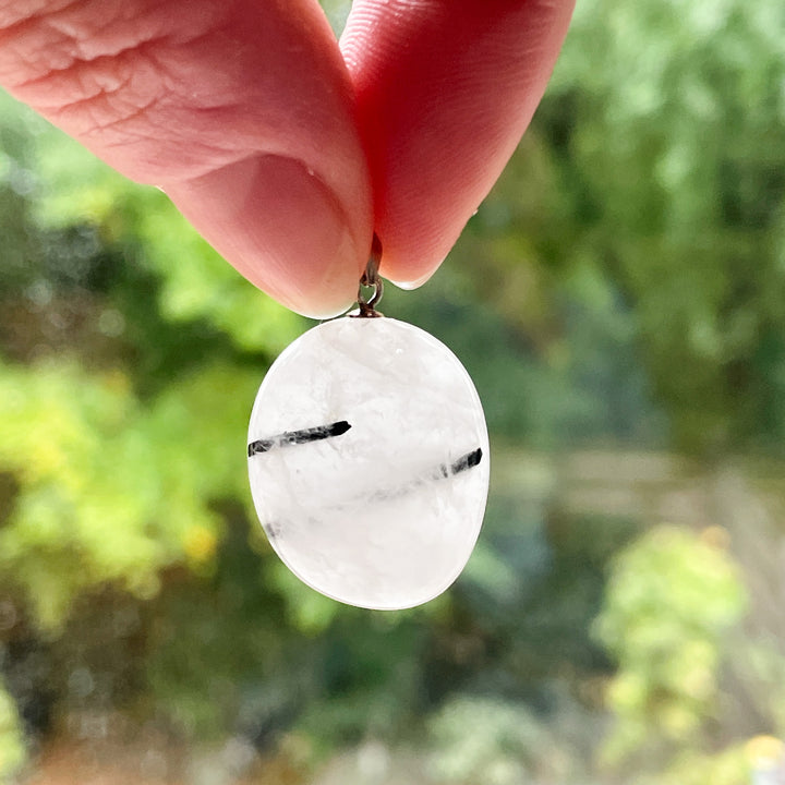 toermalijn kwarts edelsteen hanger 925 sterling zilver sieraden