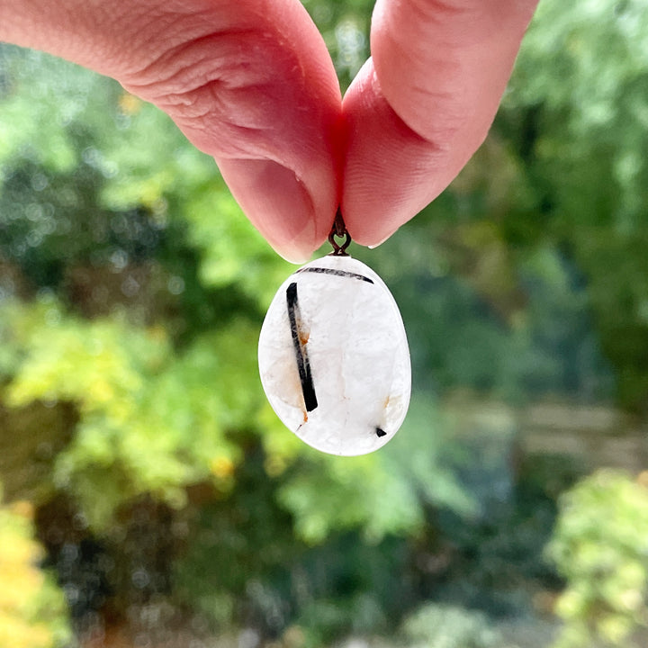 toermalijn kwarts edelsteen hanger 925 sterling zilver sieraden