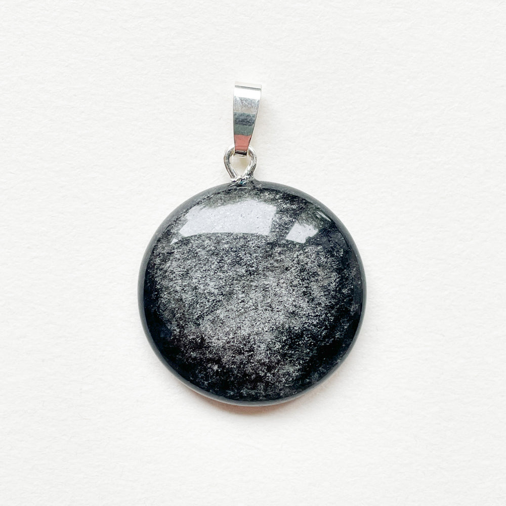 zilver obsidiaan zwarte edelsteen hanger edelsteenhanger 925 sterling zilver sieraad juweel