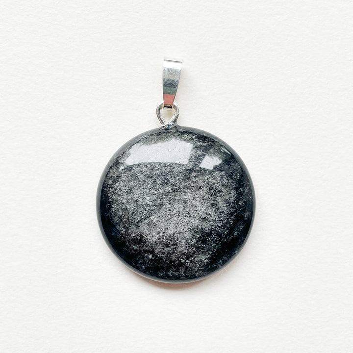 zilver obsidiaan zwarte edelsteen hanger edelsteenhanger 925 sterling zilver sieraad juweel