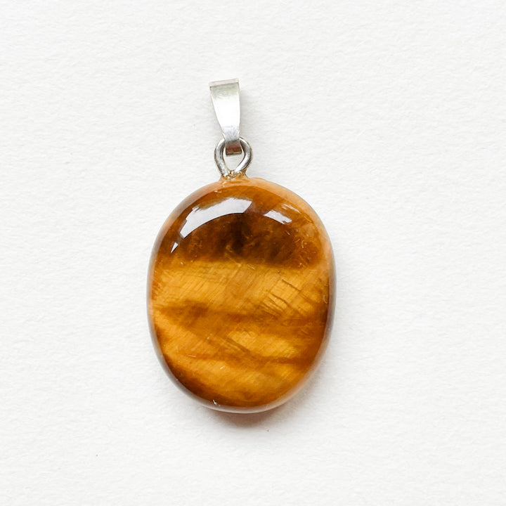 tijgeroog bruine premium hanger 925 sterling zilver edelstenen mineralen edelsteenhanger sieraden juwelen