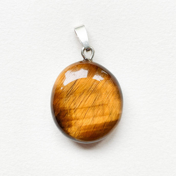 tijgeroog bruine premium hanger 925 sterling zilver edelstenen mineralen edelsteenhanger sieraden juwelen