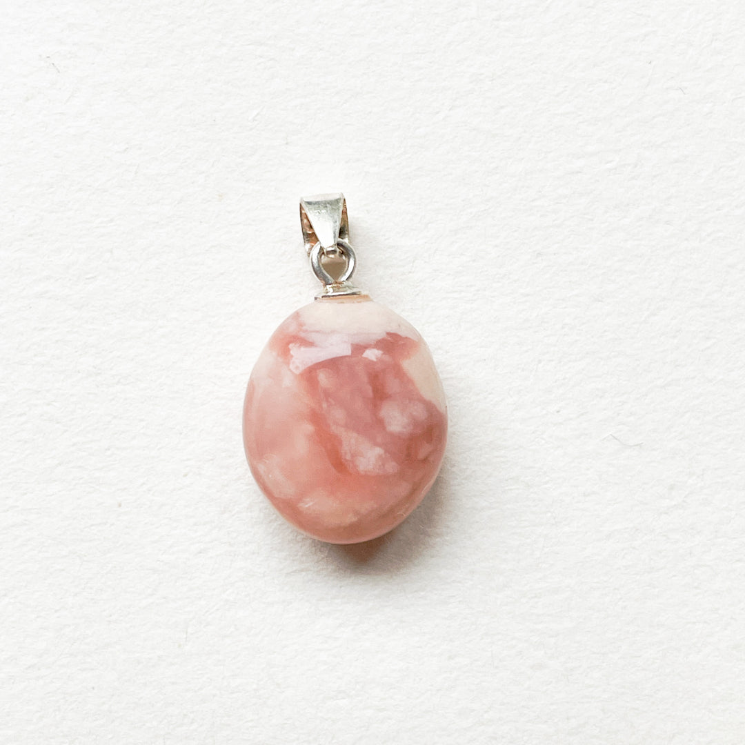 andes opaal roze hanger edelsteenhanger edelstenen 925 sterling zilver sieraden