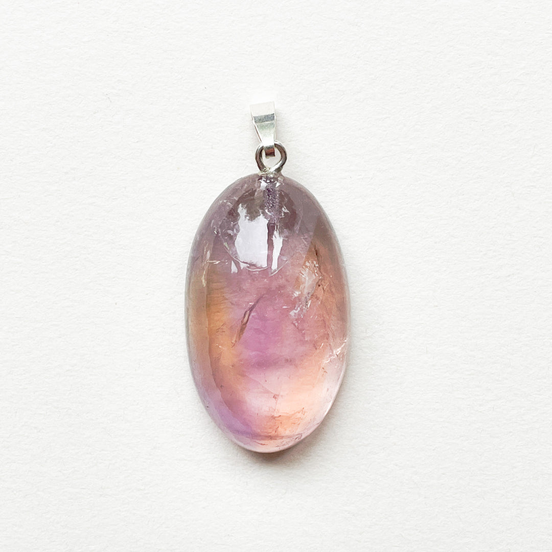 Ametrien lila/gele premium hanger (925 sterling zilver)