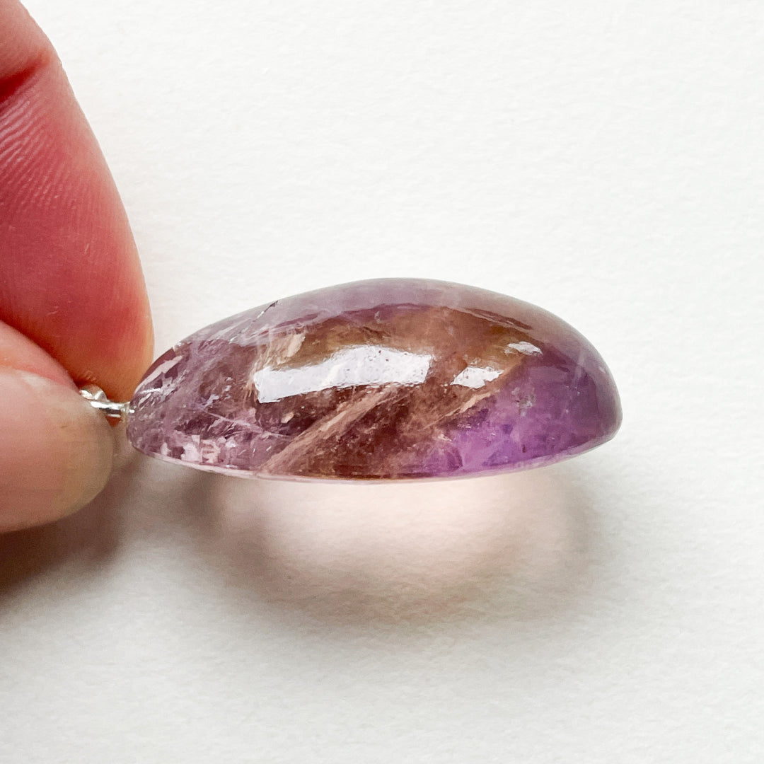 Ametrien lila/gele premium hanger (925 sterling zilver)