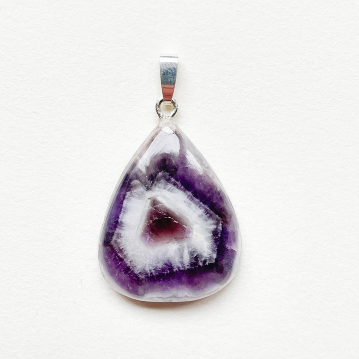 amethist chevron paarse premium edelsteen hanger 925 sterling zilver edelstenen sieraden juwelen