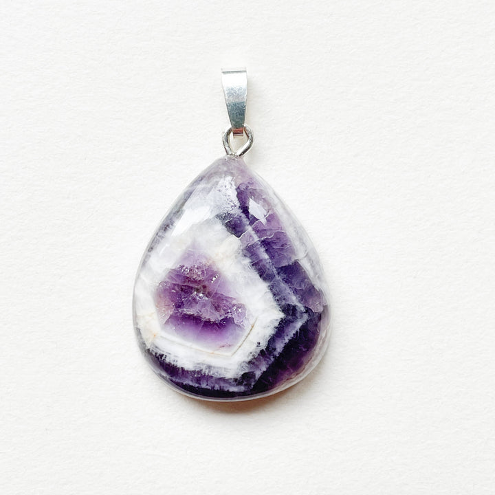 amethist chevron paarse premium edelsteen hanger 925 sterling zilver edelstenen sieraden juwelen