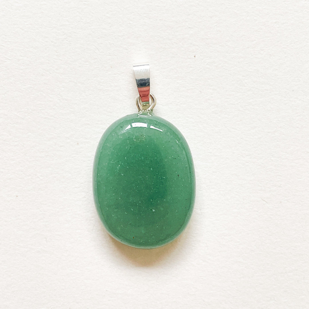 aventurijn groene edelsteen hanger 925 sterling zilver edelstenen