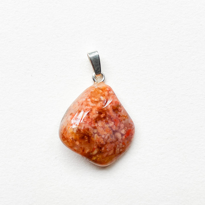 mosagaat bloemenagaat roze premium edelsteen hanger 925 sterling zilver