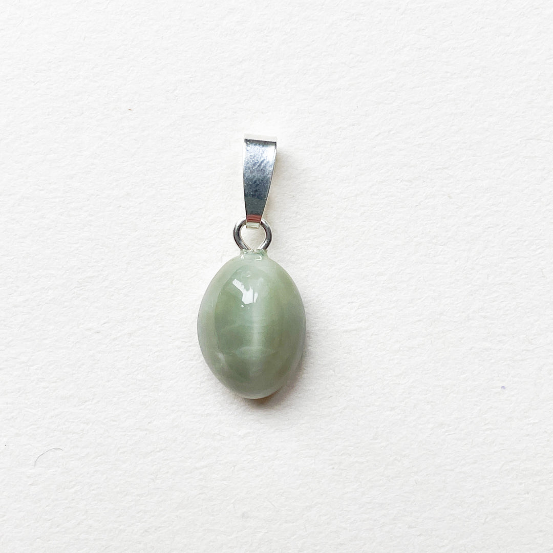 chrysoberyl kattenoog groene edelsteen hanger edelsteenhanger juweel sieraad 925 sterling echt zilver