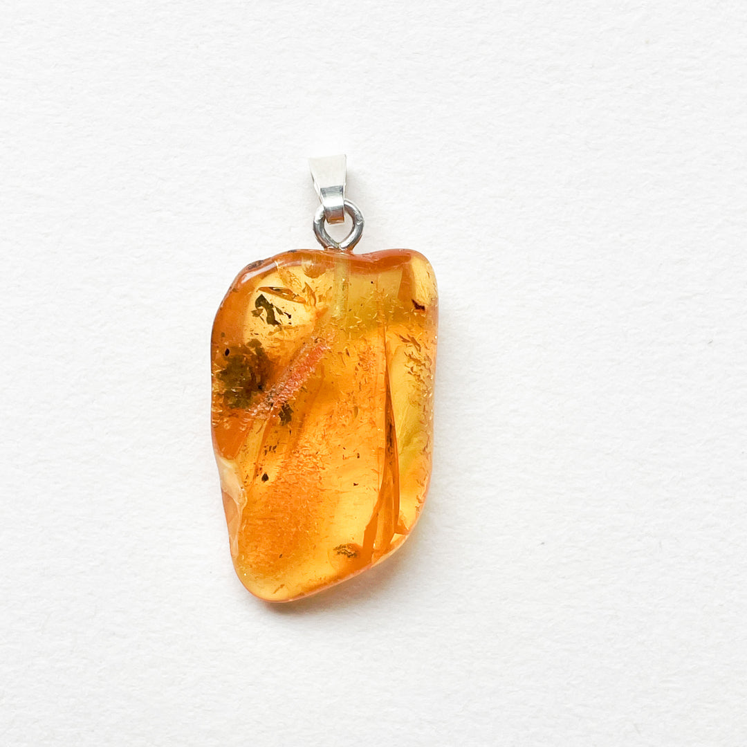 amber fossiel hars barnsteen gele edelsteen hanger 925 sterling zilver edelsteen sieraad ketting