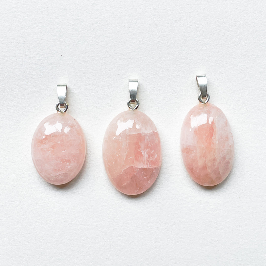 morganiet roze beryl edelsteen hanger edelsteenhanger 925 sterling zilver sieraad juweel