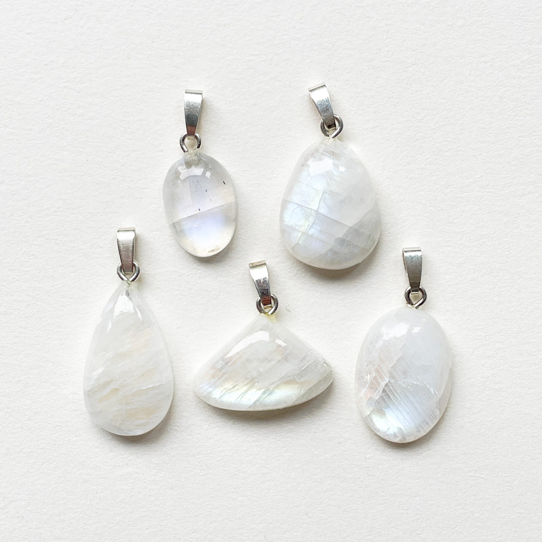 maansteen regenboog witte labradoriet edelsteen hanger 925 sterling zilver edelstenen sieraad juweel