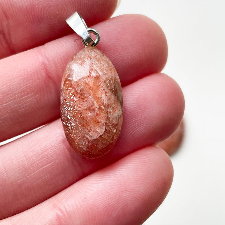 zonnesteen oranje edelsteen hanger edelsteenhanger juweel sieraad 925 sterling echt zilver