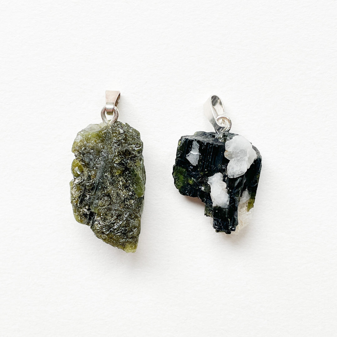 verdeliet groene toermalijn hanger edelsteenhanger edelstenen 925 sterling zilver sieraden