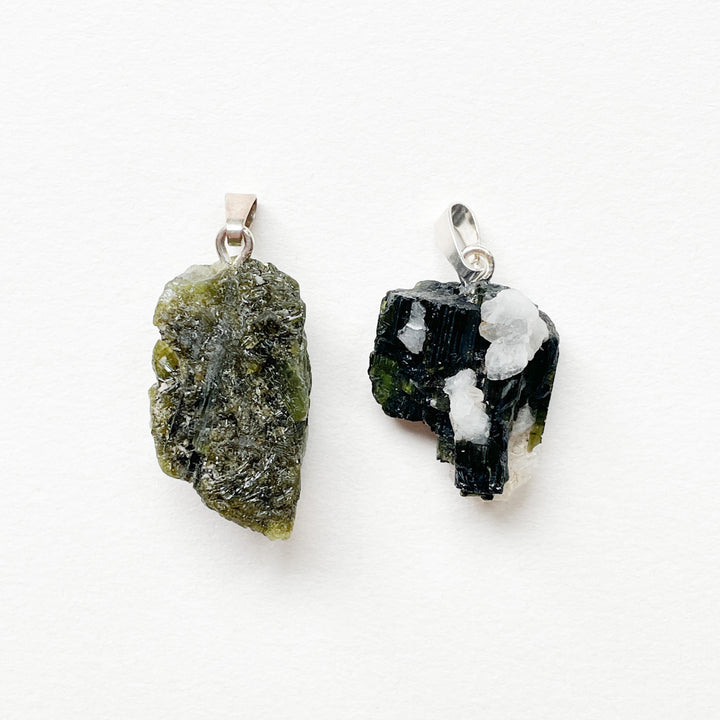 verdeliet groene toermalijn hanger edelsteenhanger edelstenen 925 sterling zilver sieraden