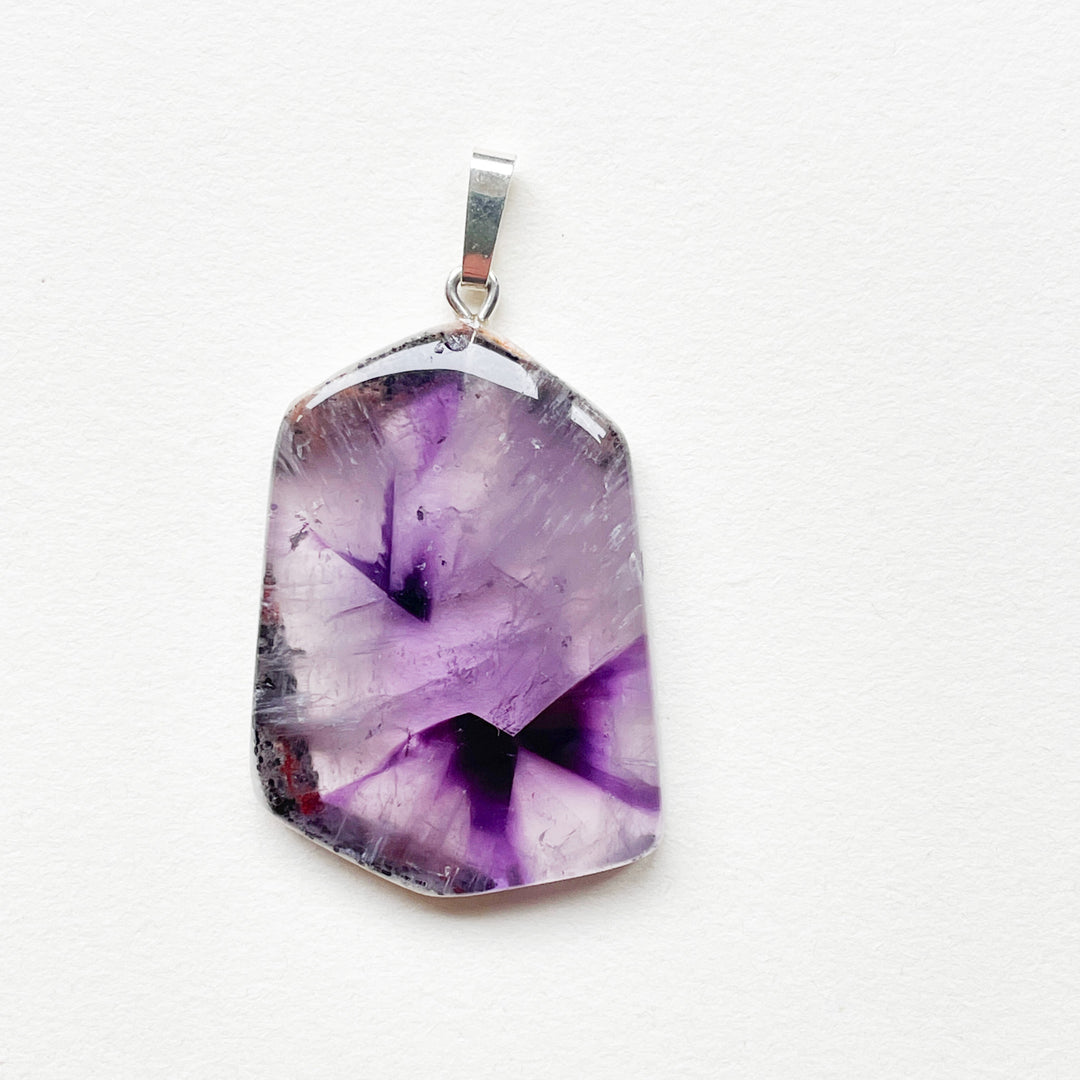 amethist ster paarse edelsteen hanger 925 sterling zilver edelstenen