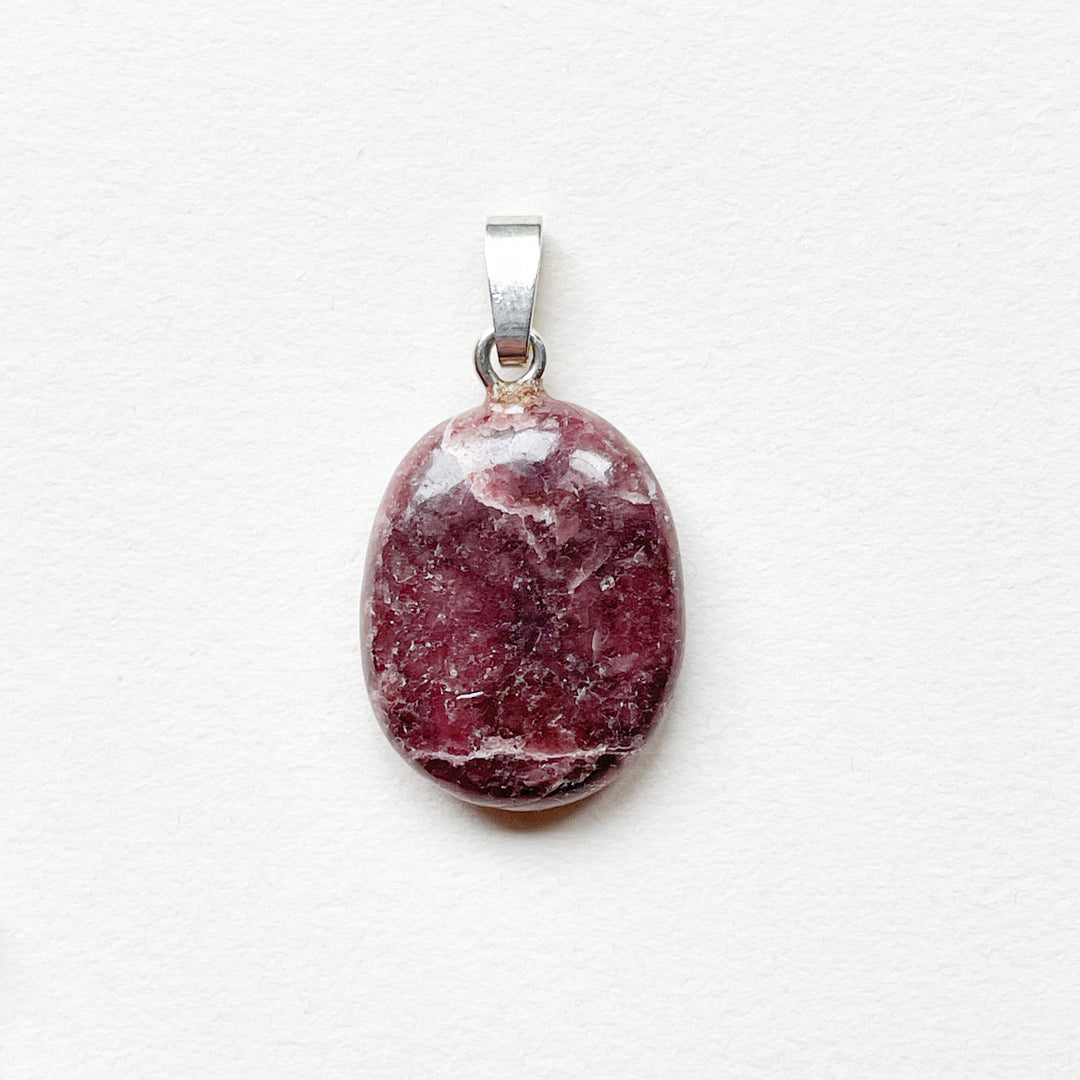 rhodoniet roze edelsteen hanger edelsteenhanger juweel sieraad 925 sterling echt zilver