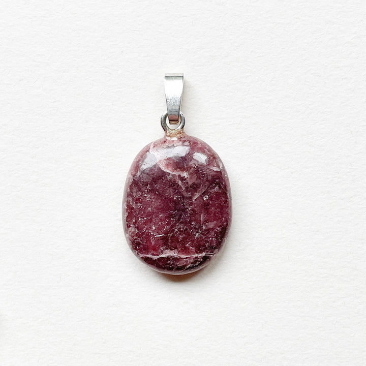 rhodoniet roze edelsteen hanger edelsteenhanger juweel sieraad 925 sterling echt zilver