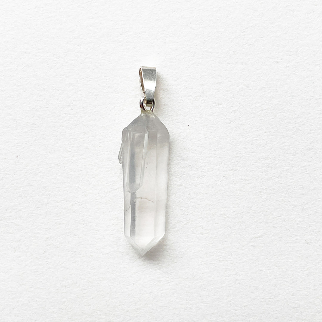 bergkristal ruwe transparante edelsteen hanger edelsteenhanger juweel sieraad 925 sterling echt zilver