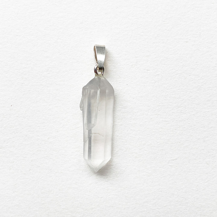 bergkristal ruwe transparante edelsteen hanger edelsteenhanger juweel sieraad 925 sterling echt zilver