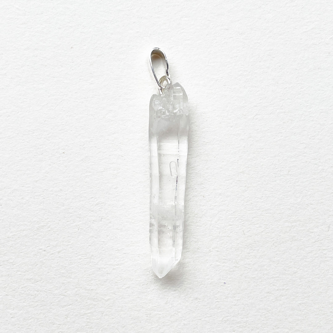 bergkristal ruwe transparante edelsteen hanger edelsteenhanger juweel sieraad 925 sterling echt zilver