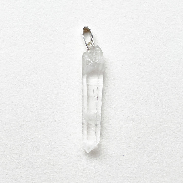 bergkristal ruwe transparante edelsteen hanger edelsteenhanger juweel sieraad 925 sterling echt zilver