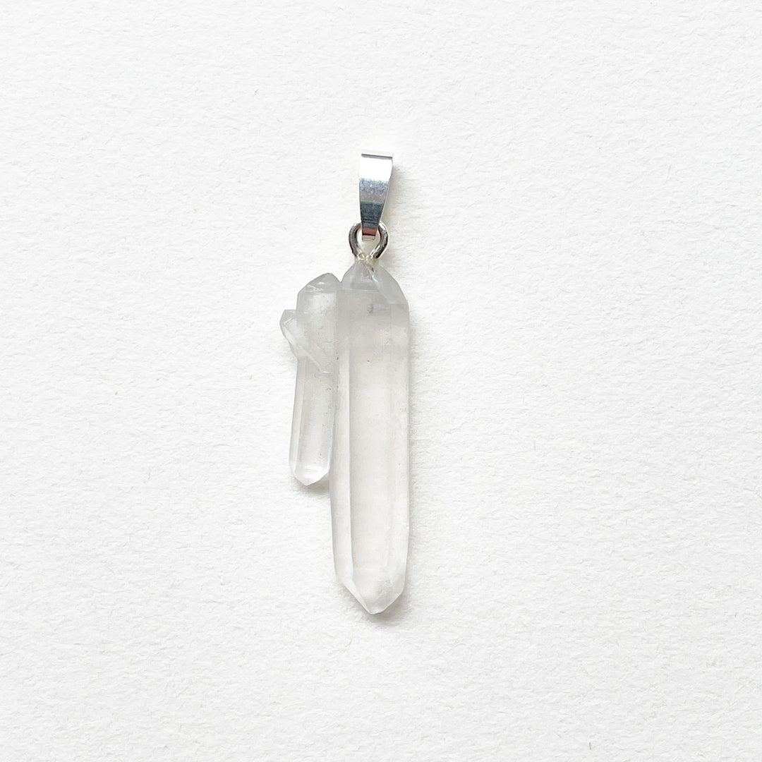 bergkristal ruwe transparante edelsteen hanger edelsteenhanger juweel sieraad 925 sterling echt zilver