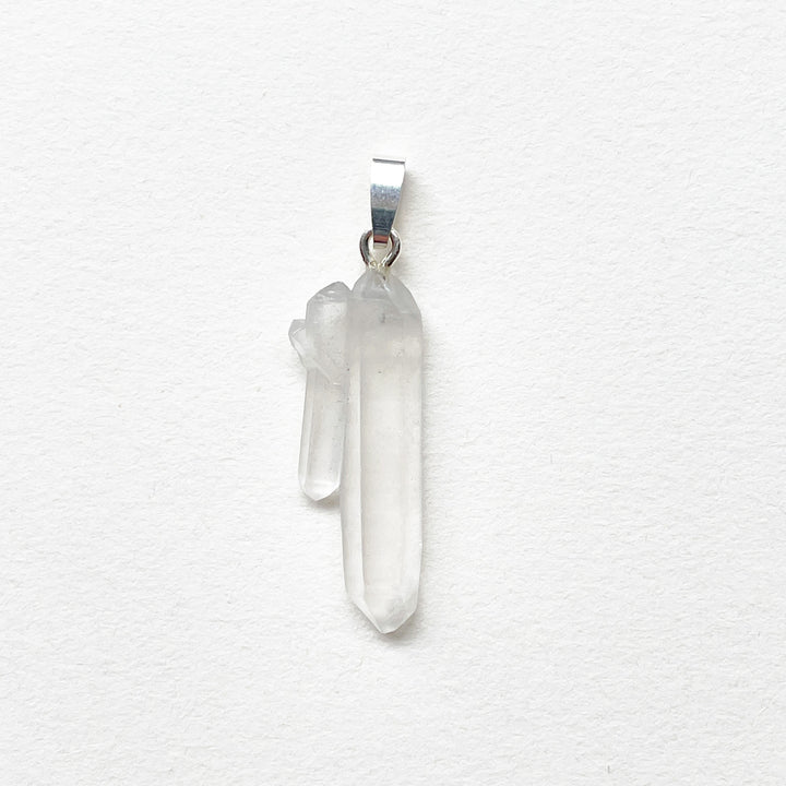 bergkristal ruwe transparante edelsteen hanger edelsteenhanger juweel sieraad 925 sterling echt zilver