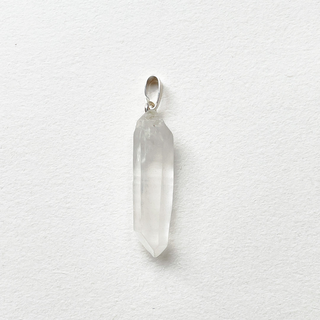 bergkristal ruwe transparante edelsteen hanger edelsteenhanger juweel sieraad 925 sterling echt zilver