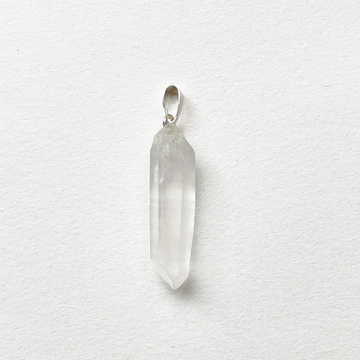 bergkristal ruwe transparante edelsteen hanger edelsteenhanger juweel sieraad 925 sterling echt zilver