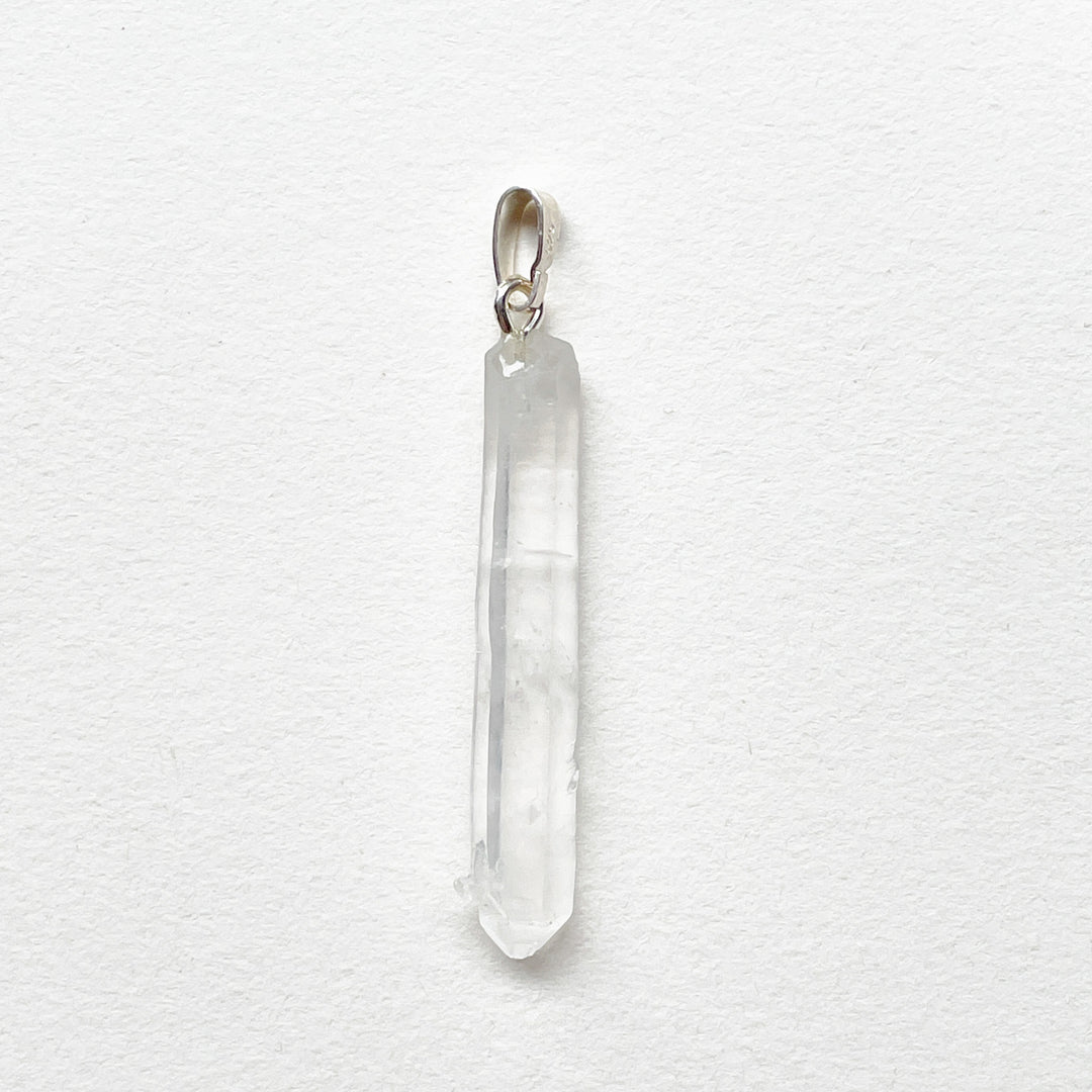 bergkristal ruwe transparante edelsteen hanger edelsteenhanger juweel sieraad 925 sterling echt zilver