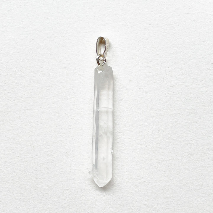 bergkristal ruwe transparante edelsteen hanger edelsteenhanger juweel sieraad 925 sterling echt zilver