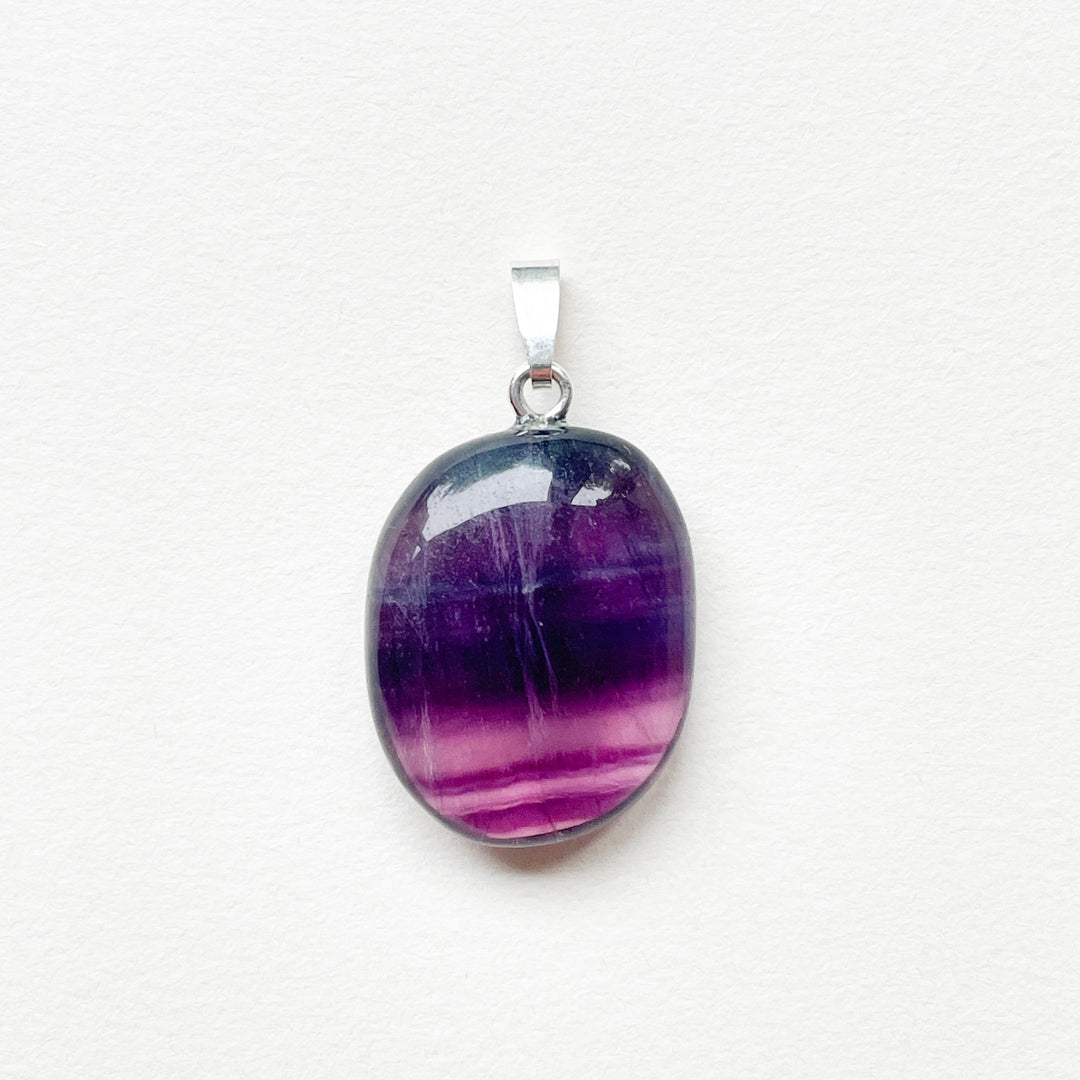 fluoriet paarse premium edelsteen hanger 925 sterling zilver edelstenen sieraden juwelen