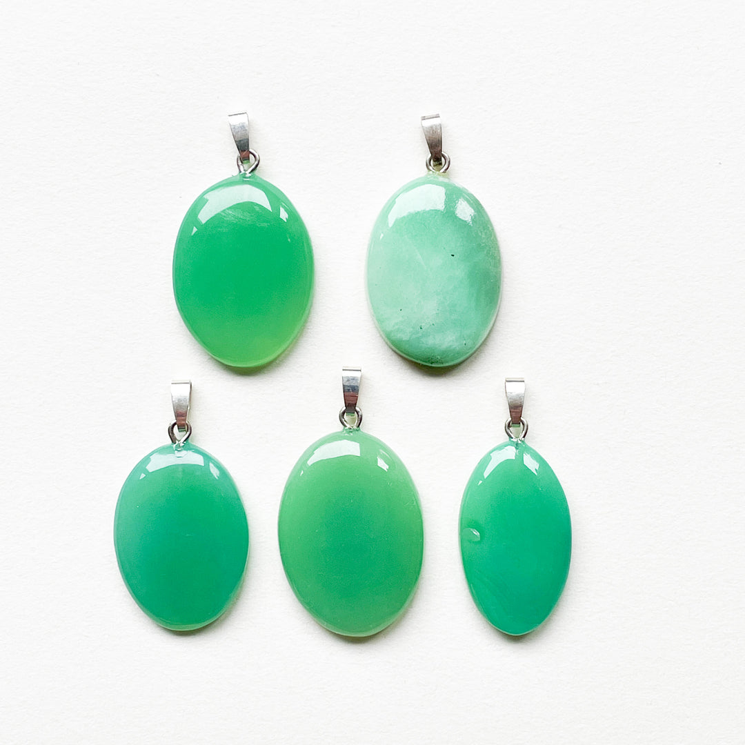 chrysopraas groene edelsteen hanger edelsteenhanger juweel sieraad 925 sterling echt zilver