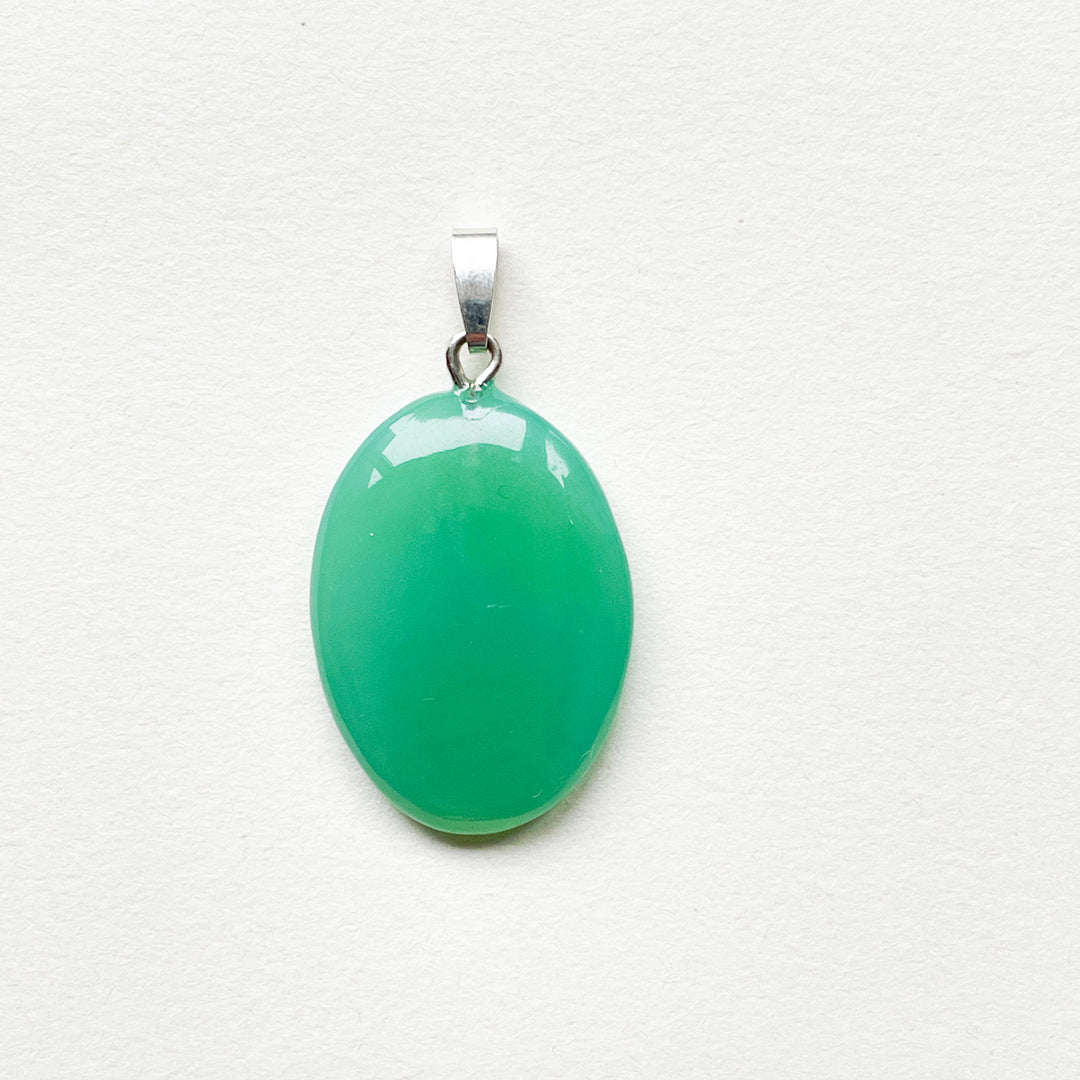 chrysopraas groene edelsteen hanger edelsteenhanger juweel sieraad 925 sterling echt zilver
