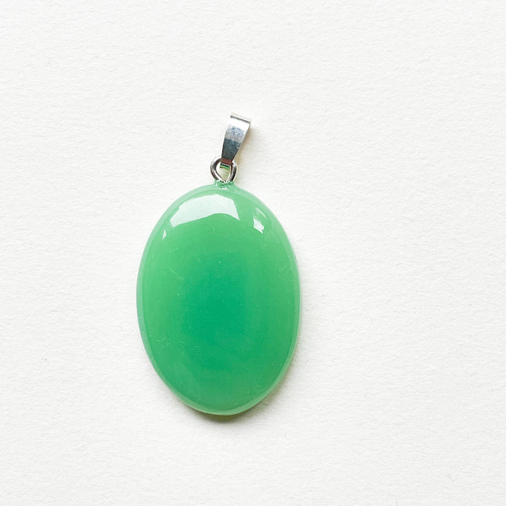 chrysopraas groene edelsteen hanger edelsteenhanger juweel sieraad 925 sterling echt zilver