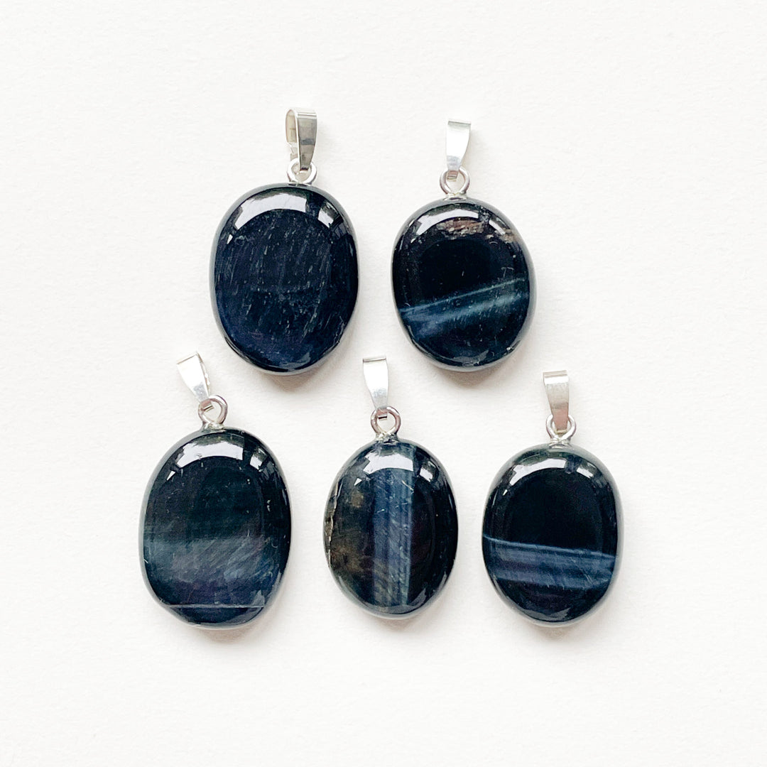 valkenoog blauwe edelsteen hanger 925 sterling zilver edelsteen sieraad ketting