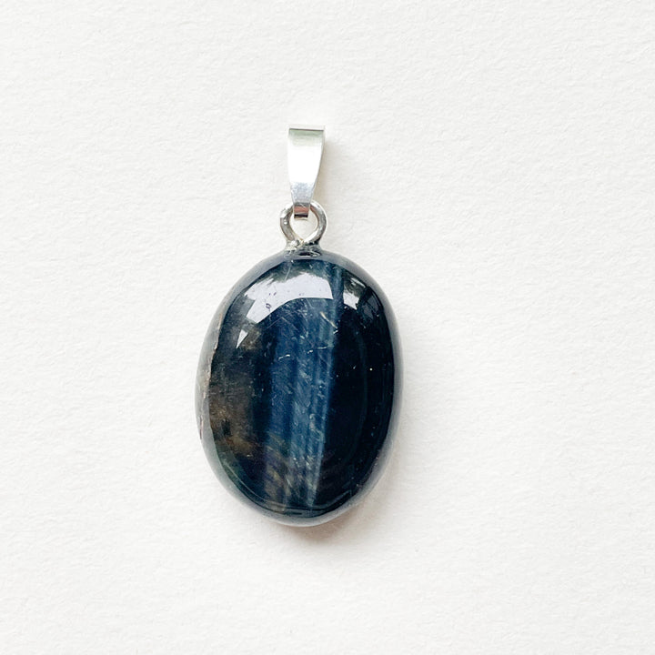 valkenoog blauwe edelsteen hanger 925 sterling zilver edelsteen sieraad ketting