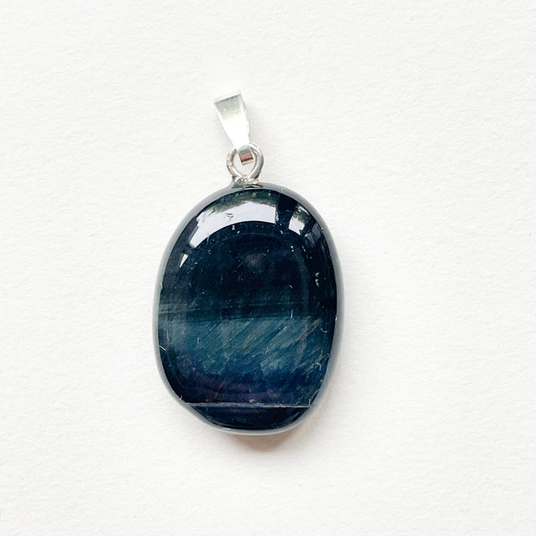 valkenoog blauwe edelsteen hanger 925 sterling zilver edelsteen sieraad ketting