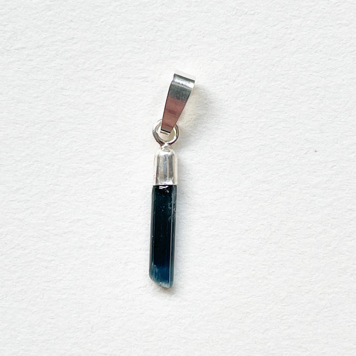 indigoliet blauwe toermalijn edelsteen premium hanger 925 sterling zilver